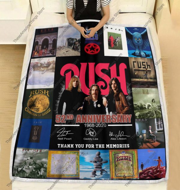 Rush 52nd Anniversary 1968 2020 Blanket