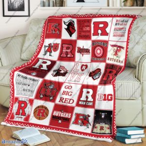 Rutgers Scarlet Knights Basketball Rsk Quilt Blanket
