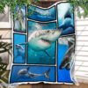 Shark 3D Quilt, Fleece Blanket