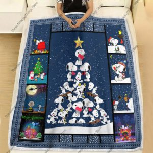 Snoopy Christmas Tree Quilt Blanket