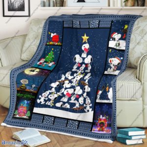 Snoopy Christmas Tree Quilt Blanket