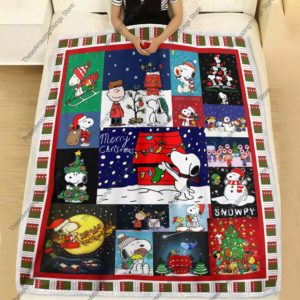 Snoopy Merry Christmas Blanket image Snoopy Merry Christmas Blanket