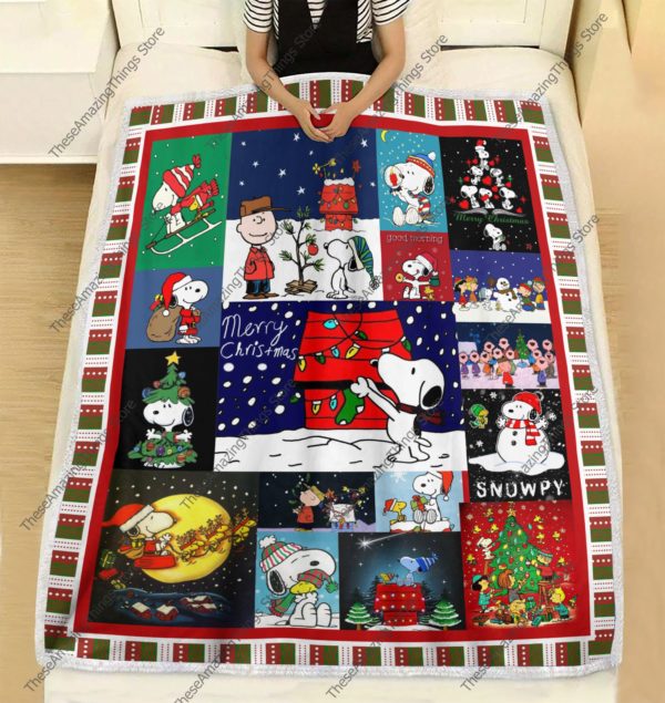 Snoopy Merry Christmas Blanket
