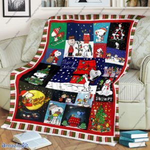 Snoopy Merry Christmas Blanket image Snoopy Merry Christmas Blanket