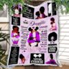 To My Daughter Blanket, Black Woman Purple version Blanket
