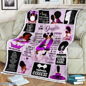 To My Daughter Blanket, Black Woman Purple version Blanket