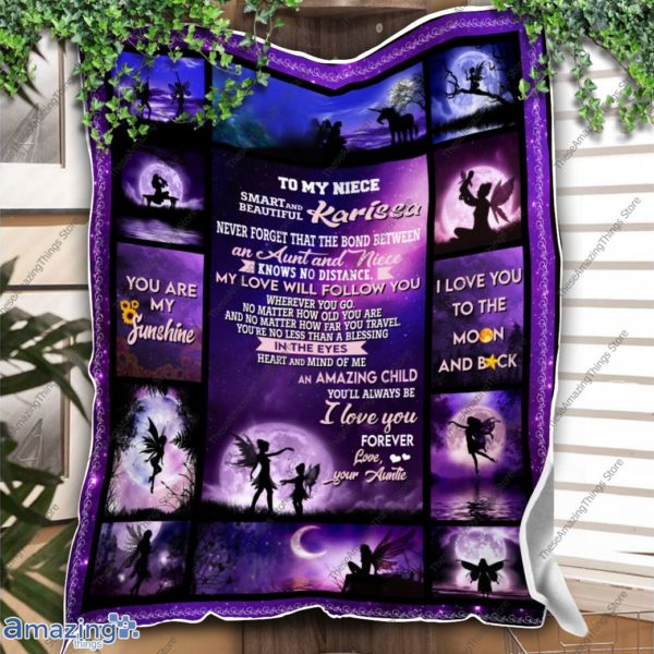To My Niece Smart And Beautiful Personalized Name Blanket
