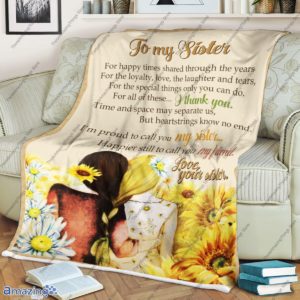 To My Sister Sunflower Blanket