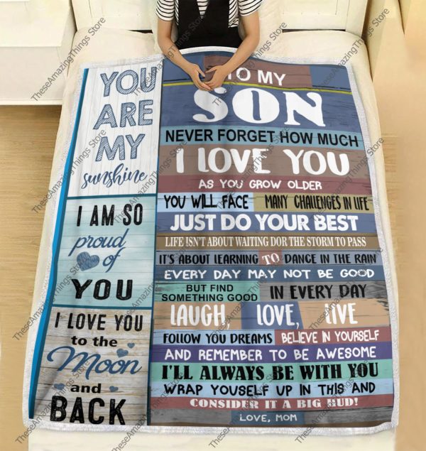 To My Son Blanket Never Forget How Much I Love You Blanket