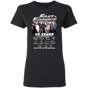 Fast & Furious 20 Years 2002 2021 Character Signature Shirt