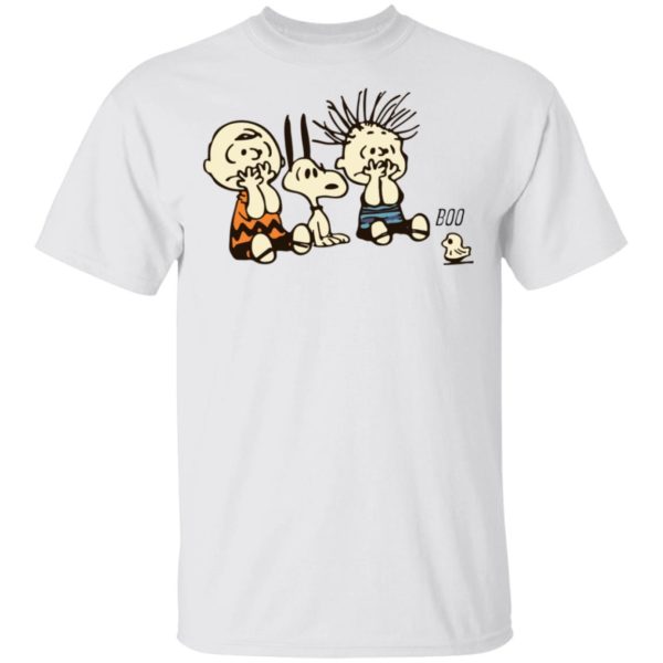 Snoopy And Charlie Brown Boo Ghost Funny Characters Shirt