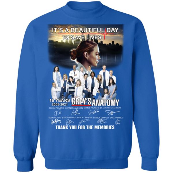 It's A Beautiful Day To Save Lives, Grey's Anatomy 2005 2021 16 Years Shirt