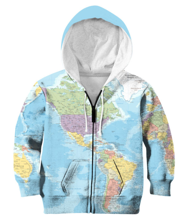 World Map All Over Print 3D Shirt