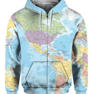 World Map All Over Print 3D Shirt
