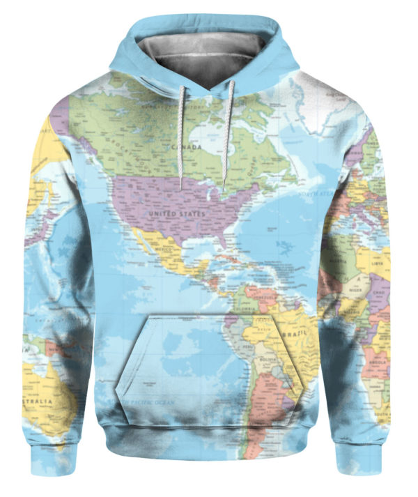 World Map All Over Print 3D Shirt