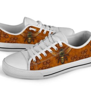 Brown Bee Black Low Top Shoes
