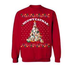 Funny Meowy Catmas Christmas Style Ugly Sweater Sweatshirt