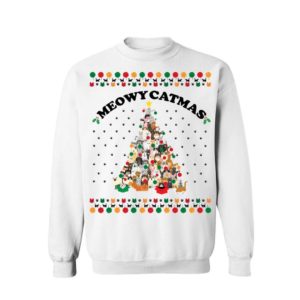Funny Meowy Catmas Christmas Style Ugly Sweater Sweatshirt