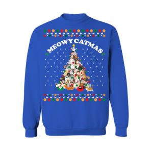 Funny Meowy Catmas Christmas Style Ugly Sweater Sweatshirt