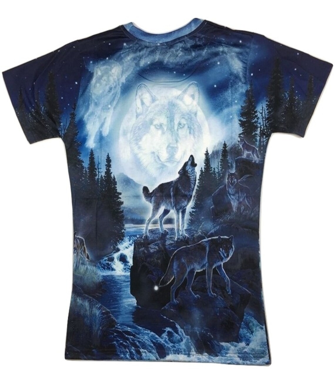 Spirit Wolf Moon 3D All Over Printed image Spirit Wolf Moon 3D All Over Printed