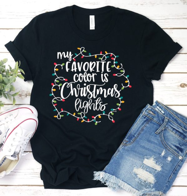 My favorite Color Is Christmas Lights T Shirt
