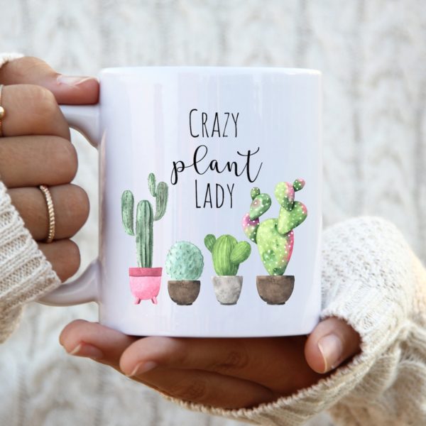 Cactus Crazy Plant Lady Mugs