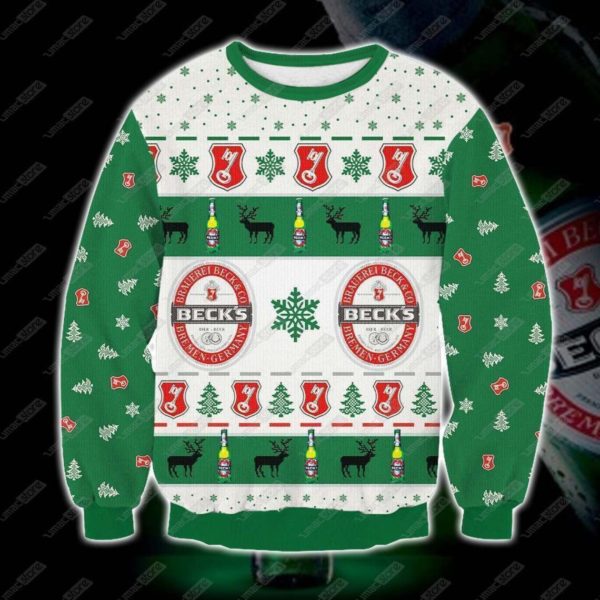 Beck's beer 3D Print Ugly Christmas Sweater