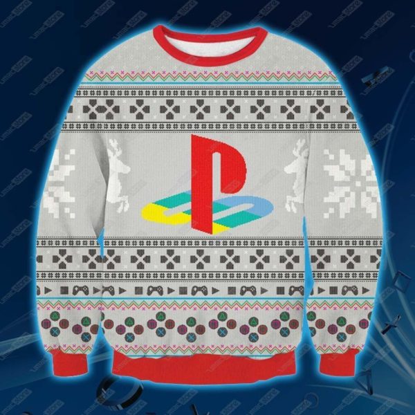 PS4 Play Station 4 3D Print Ugly Christmas Sweater