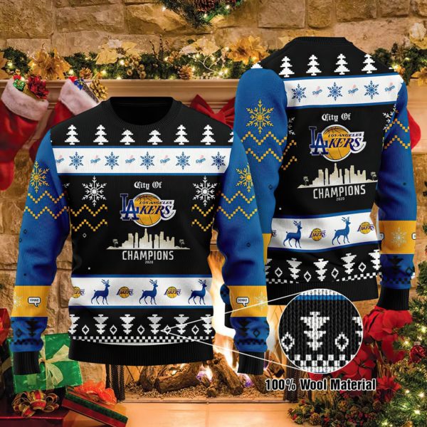 Los Angeles Mixed Lakers LA Dodgers City Of Champions Sweater
