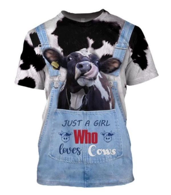 Just A Girl Who Love Cows 3D All Over Printed