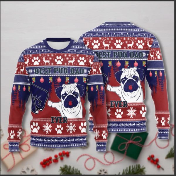 Pug Dog Christmas Ugly Sweater