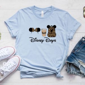 Disney Ears Coffee Backpack Leopard Disney Days T Shirt