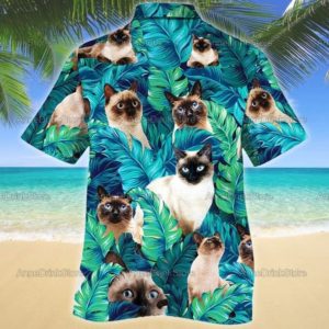 Siamese Cat Hawaiian Shirts
