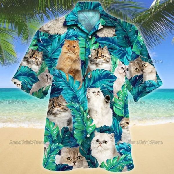 Persian Cat Hawaiian Shirts