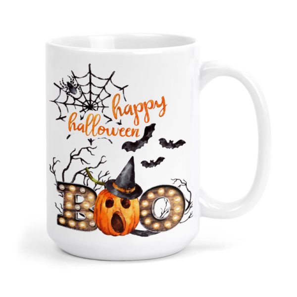 Happy Halloween Boo Pumpkin Coffee Mugs