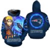 NFL Hoodie England Patriots Naruto 3D All Over Print Hoodie