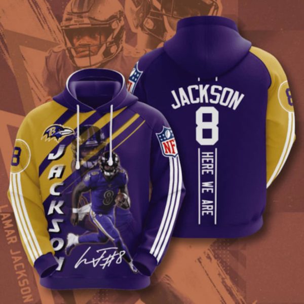 NFL Baltimore Ravens 3D Hoodie For Men For Women