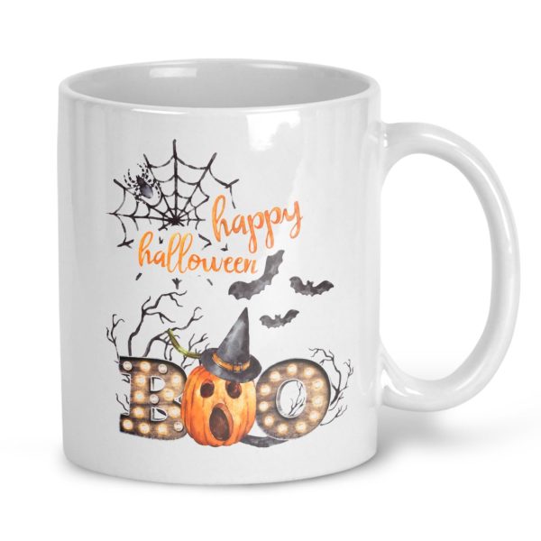 Happy Halloween Boo Pumpkin Coffee Mugs