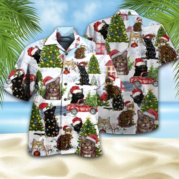 Christmas Santa Claus Cat Hawaiian Shirt