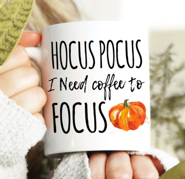 Hocus Pocus I need Coffee to Focus Mugs Halloween Mugs