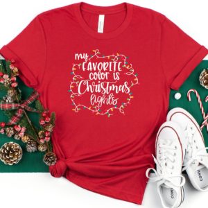 My favorite Color Is Christmas Lights T Shirt