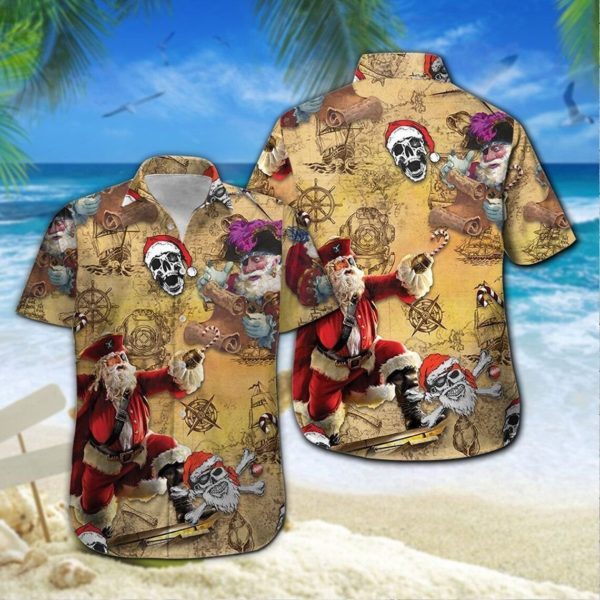 Pirate Santa Claus Hawaiian Shirt