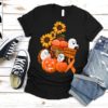 In October We Wear Orange Ghosts & Pumpkins Orange Ribbon T Shirt