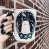 Floral Midnight Haunt Ghost Coffee Mugs