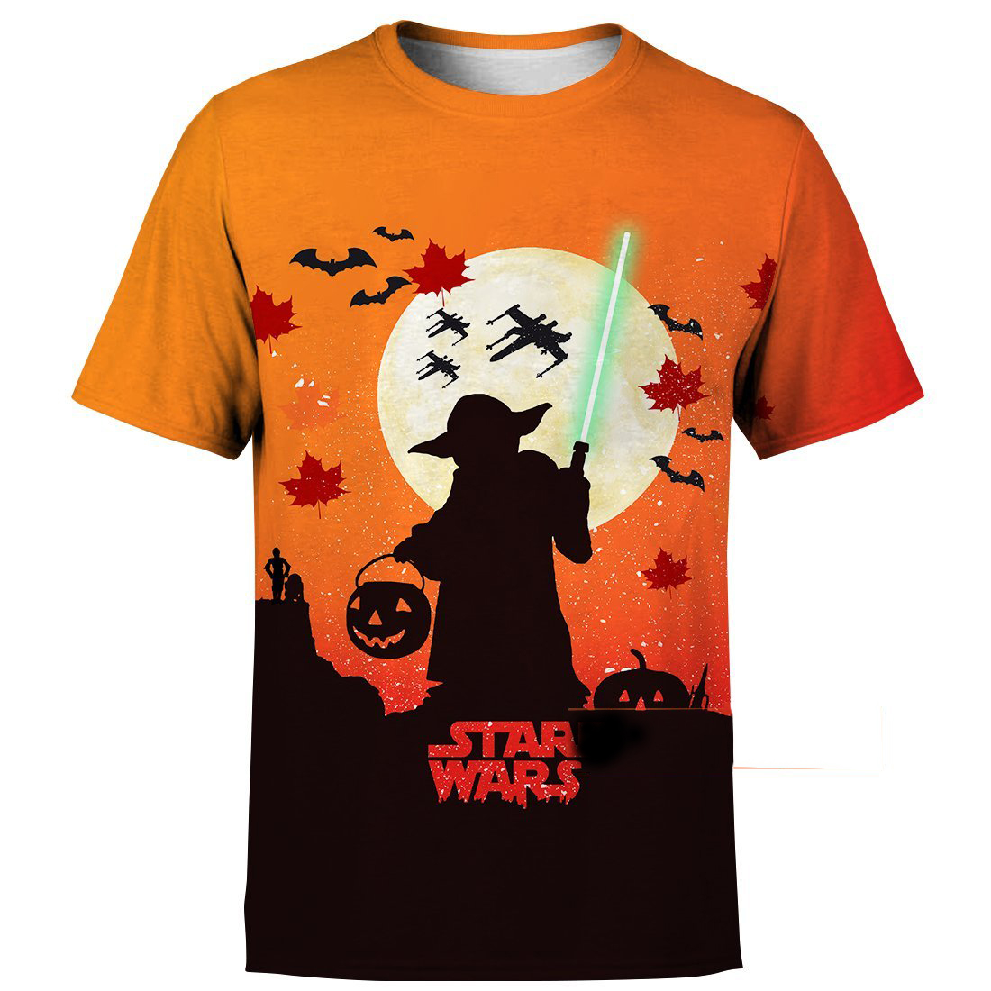 Star Wars Yoda Halloween Pumpkin 3D All Over Print Shirt