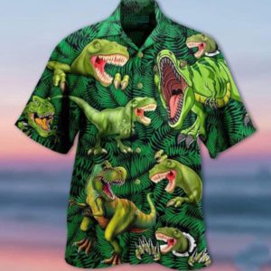 T Rex Dinosaur Hawaiian Shirt