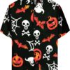 Halloween Bats Pumpkin Party Hawaiian Shirt