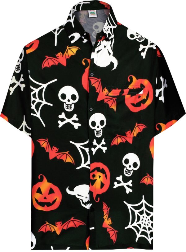 Halloween Bats Pumpkin Party Hawaiian Shirt