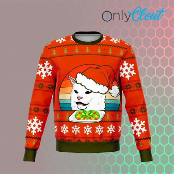 Mean Cat Dank Ugly Christmas Sweater Sweatshirt