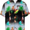 Santa Claus Flamingo Christmas Hawaiian Shirt
